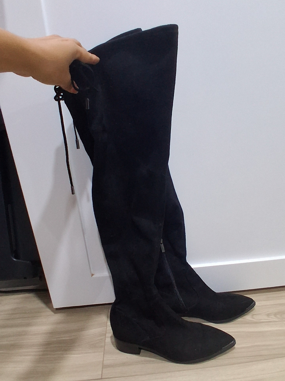 Marc Fisher Black Over-the-Knee Pointed Toe Boots 6.5